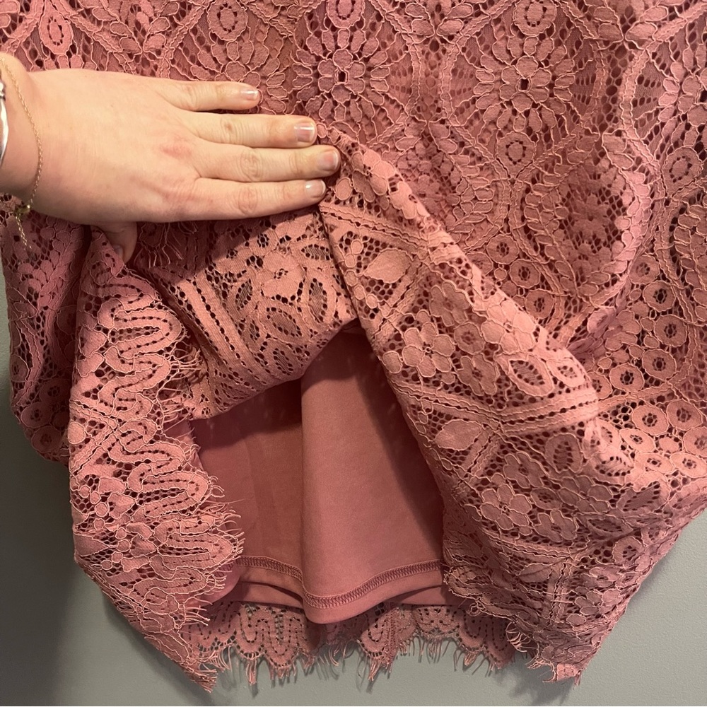 Francesca’s Lace Pink Dress - Picture 6 of 10
